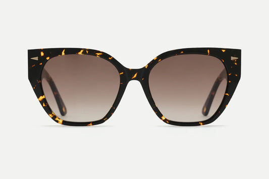 AHLEM MARGUERITE sunglasses in yellow-turtle-smoke-gradient at The Eye Gallery Houston front