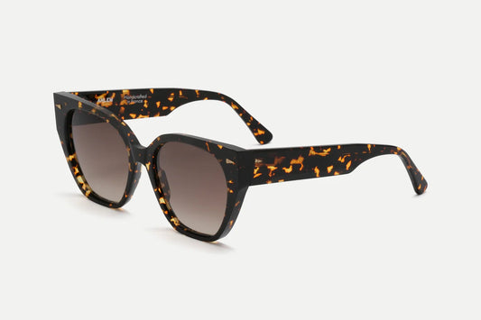AHLEM MARGUERITE sunglasses in yellow-turtle-smoke-gradient at The Eye Gallery Houston